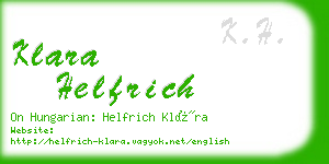 klara helfrich business card